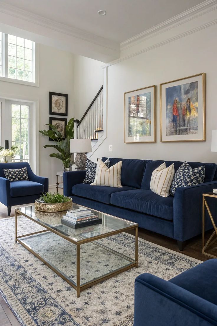 Blue Color Living Room